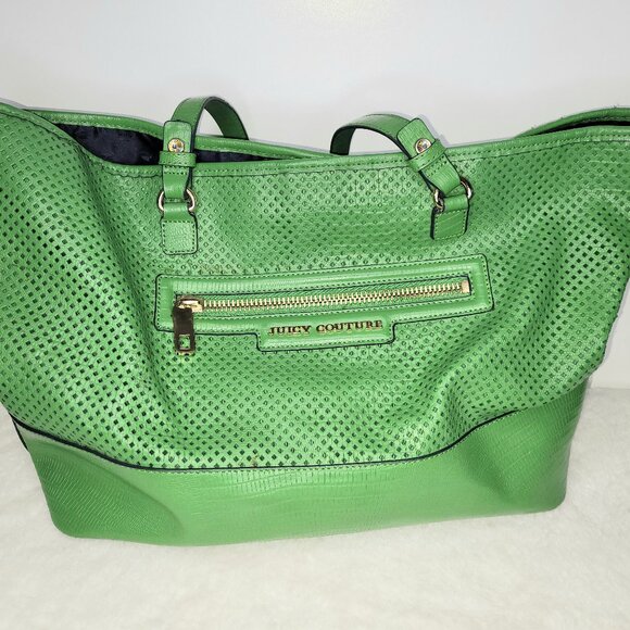 XL Juicy Couture Summer Green Tote Bag with Spacious Design - Picture 1 of 11